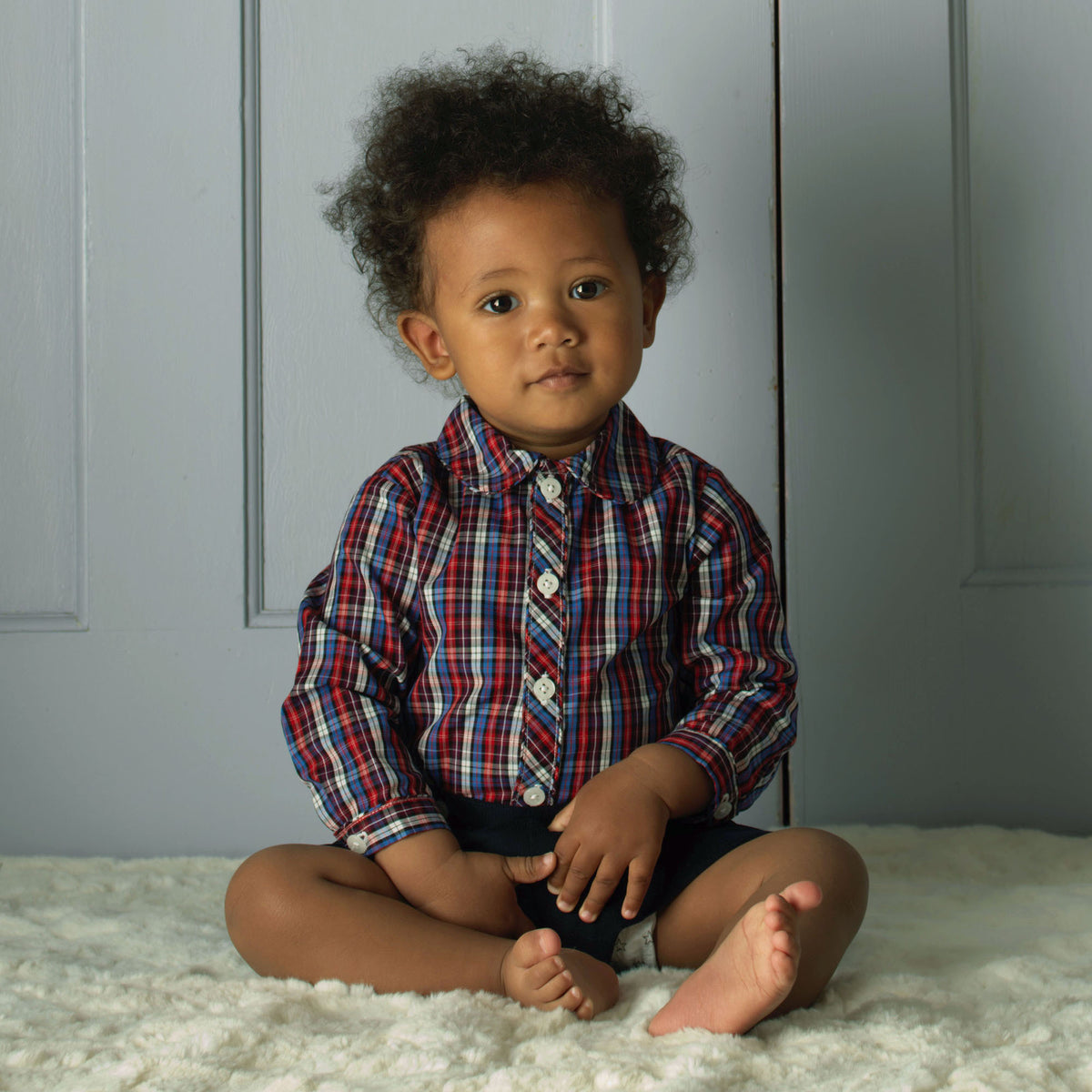 Check Shirt & Short Set