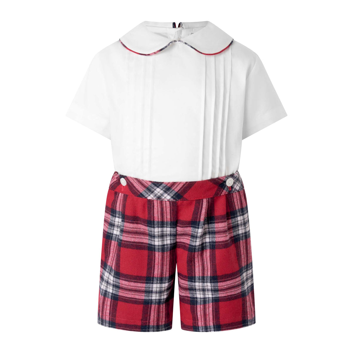 Tartan Short Romper Set