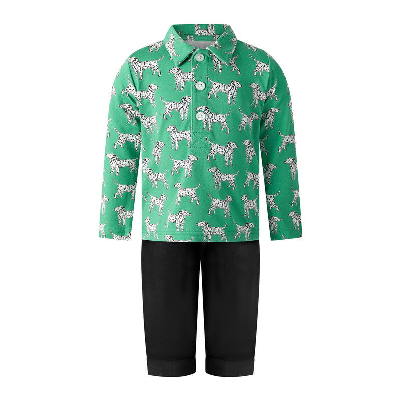 Dalmatian Polo Shirt & Trouser Set