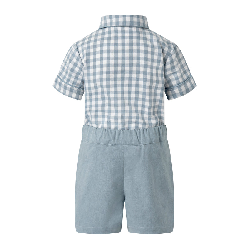 Check Shirt and Short Set