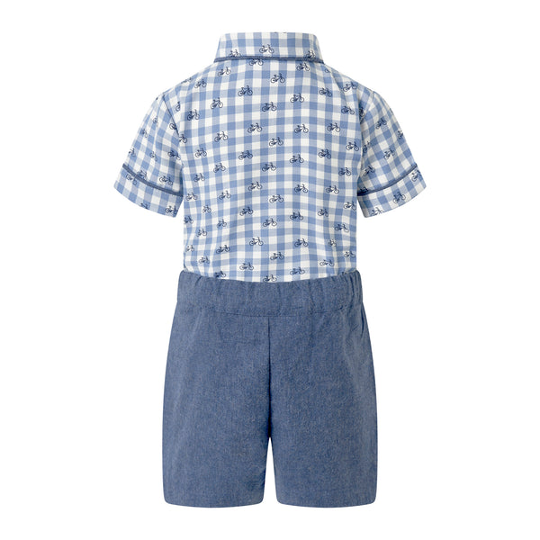 Gingham Shirt and Short Set
