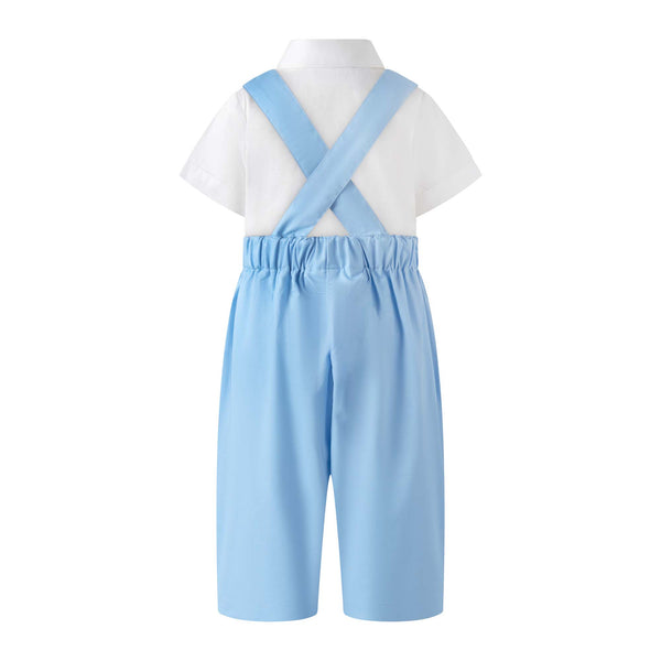 Swiss Dot Shirt & Dungaree Set