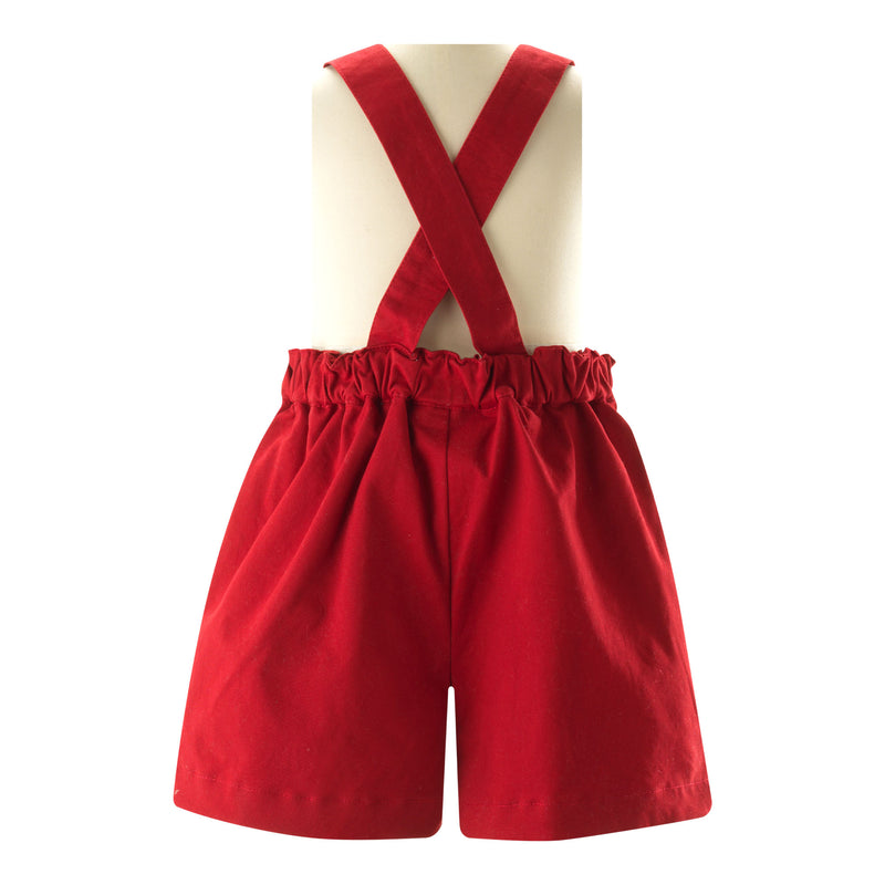 Red Gingham Shirt & Dungaree Set