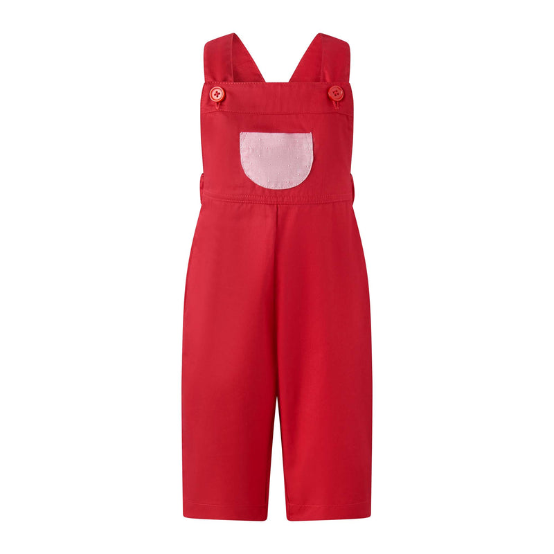 Swiss Dot Shirt & Dungaree Set