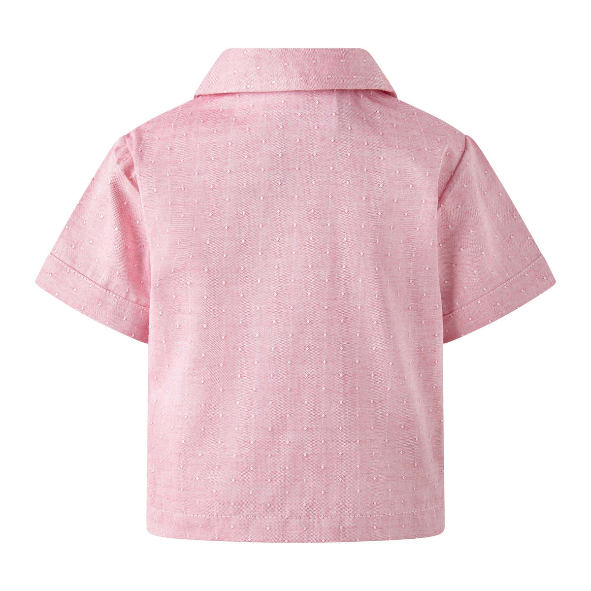 Swiss Dot Shirt & Dungaree Set