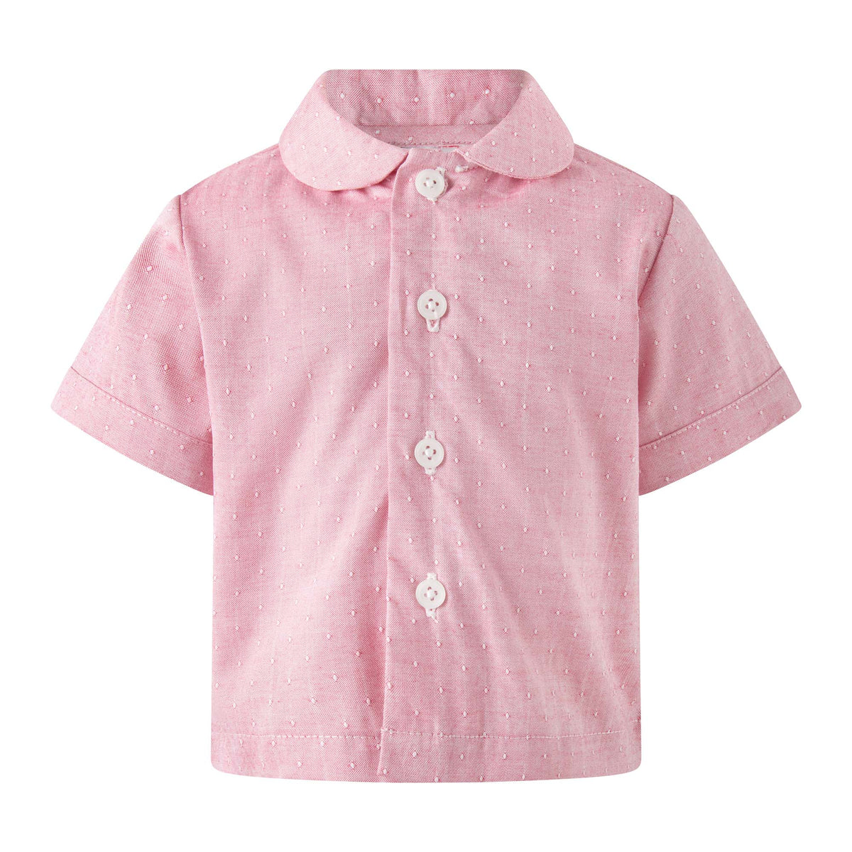Swiss Dot Shirt & Dungaree Set