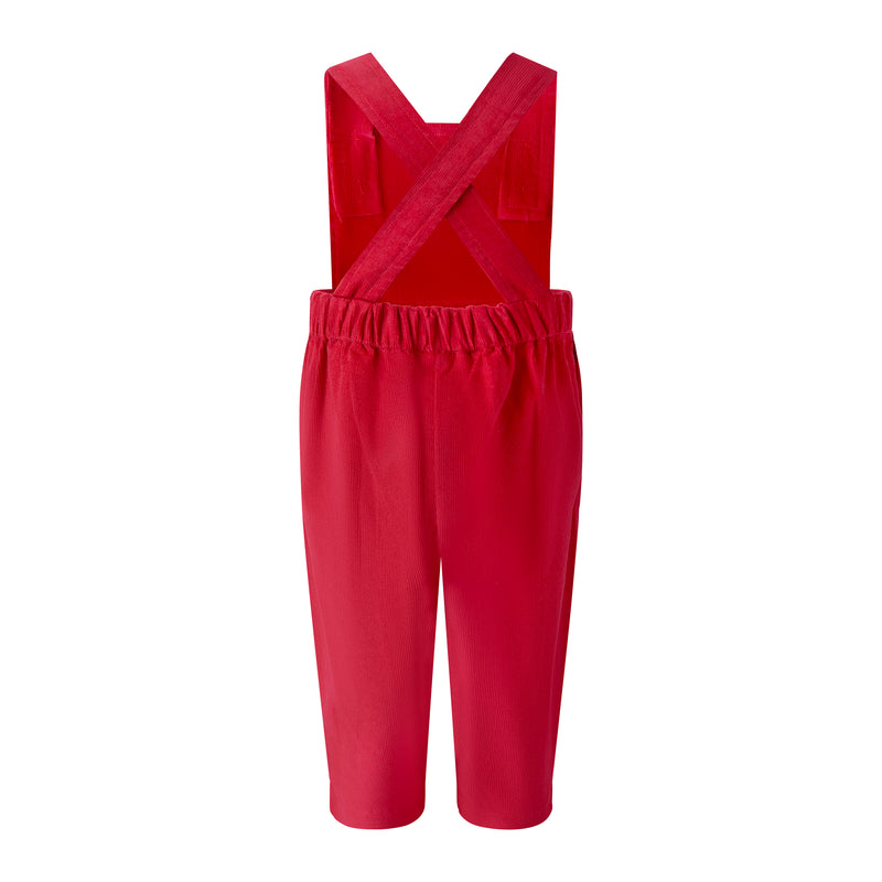 Red Stripe Shirt & Dungaree Set