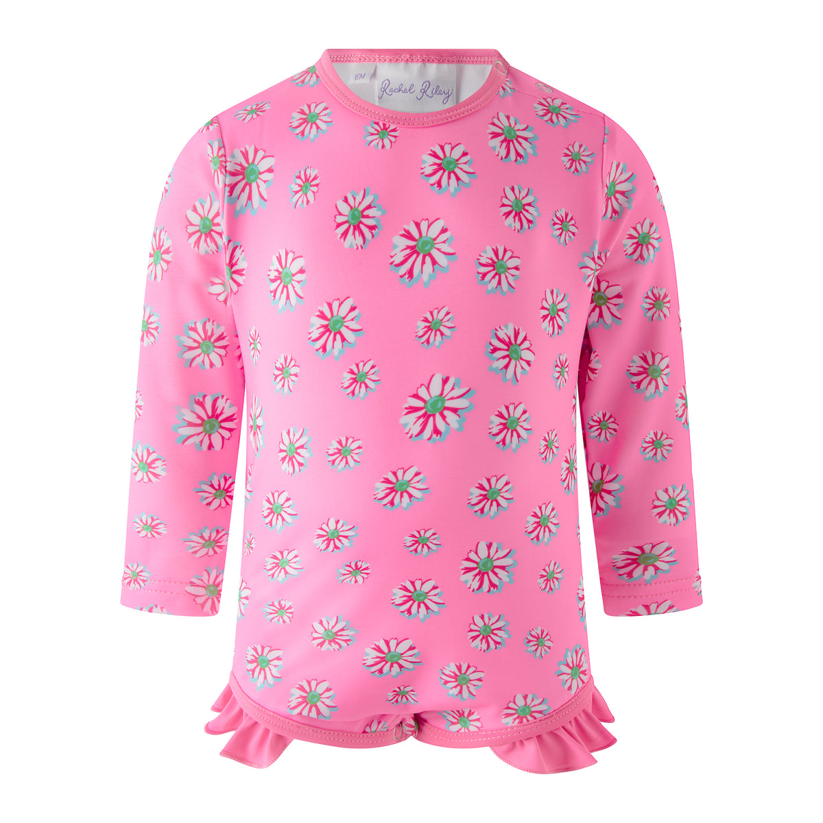 Pink Daisy Frill Rashguard