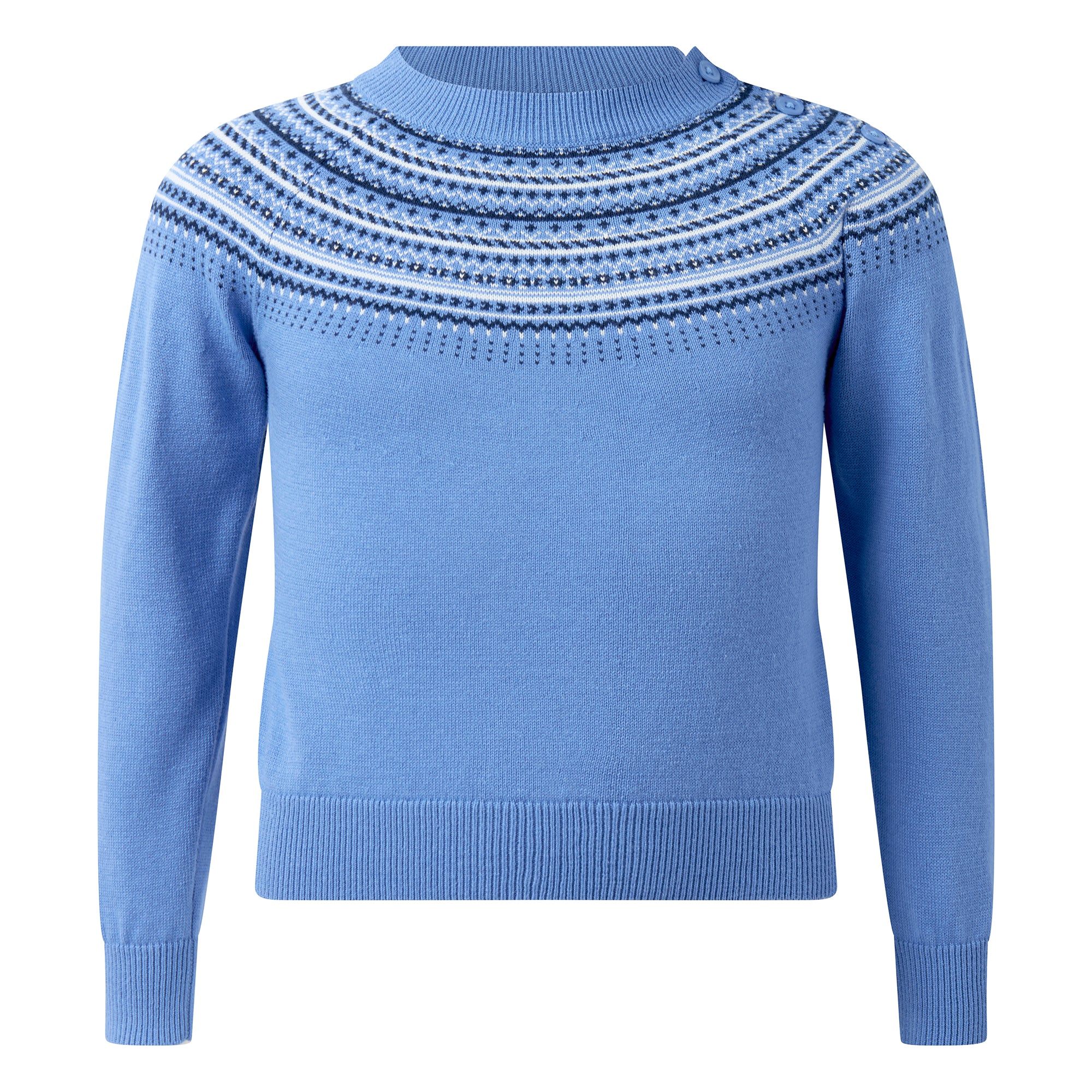 Fairisle Sweater - Blue main image 1