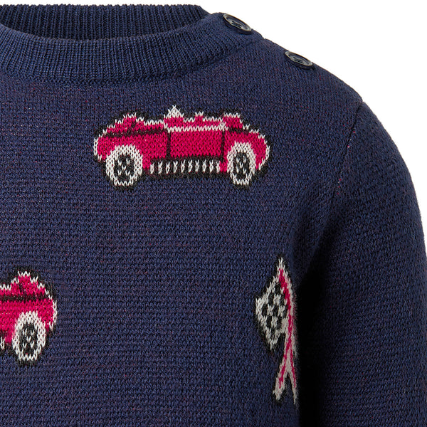 Car Intarsia Sweater