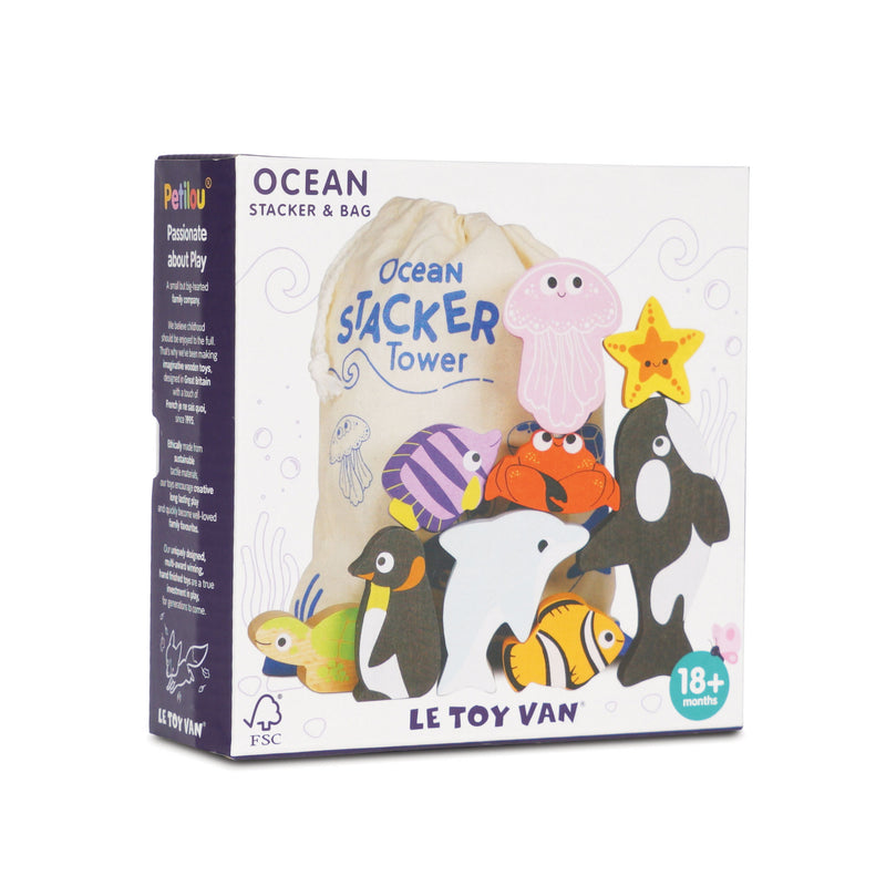 Ocean Life Stacking Animals & Bag