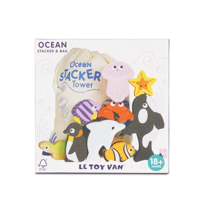 Ocean Life Stacking Animals & Bag