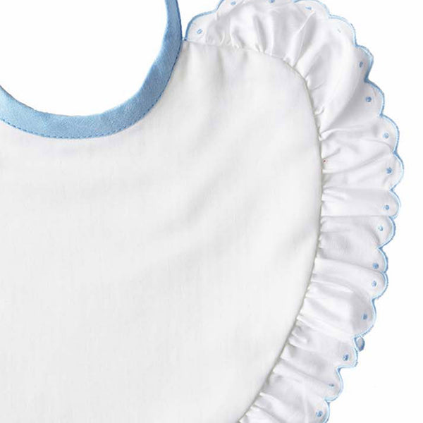 Blue Scalloped Bib
