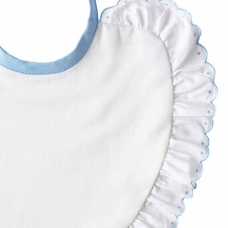 Blue Scalloped Bib
