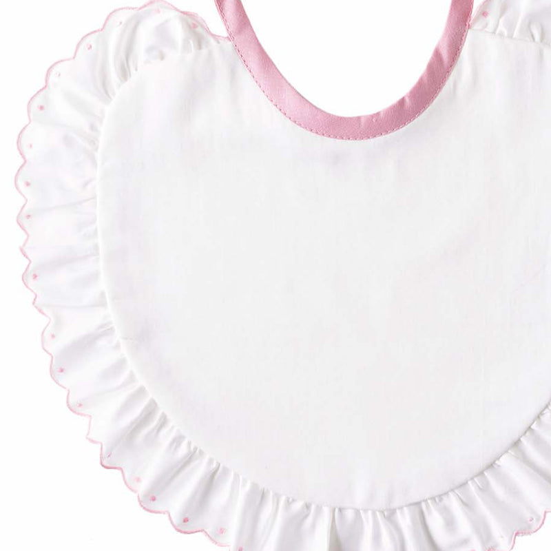 Pink Scalloped Bib