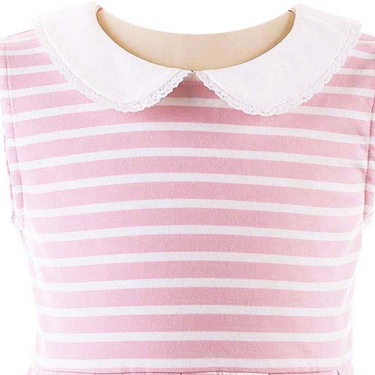 Pink Breton Striped Jersey Dress