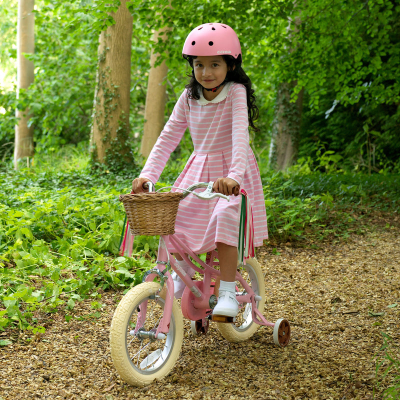 Pink Long Sleeved Breton Striped Jersey Dress