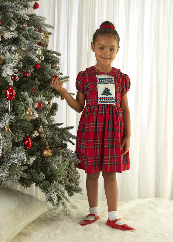 Christmas Tree Smocked Dress