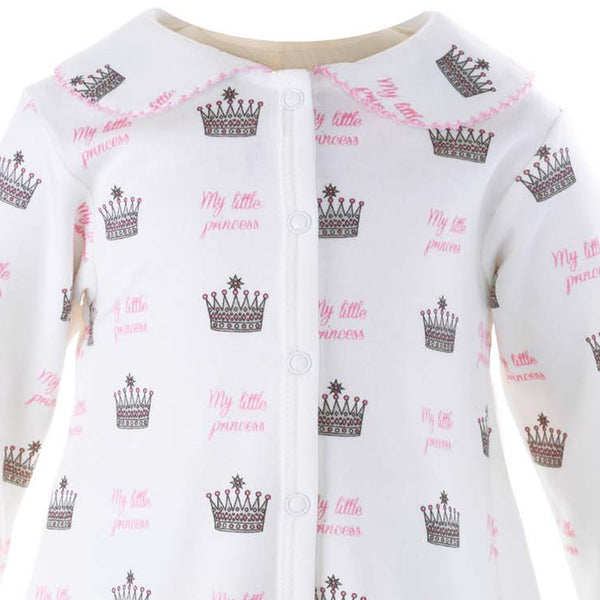 Princess Crown Print Babygro