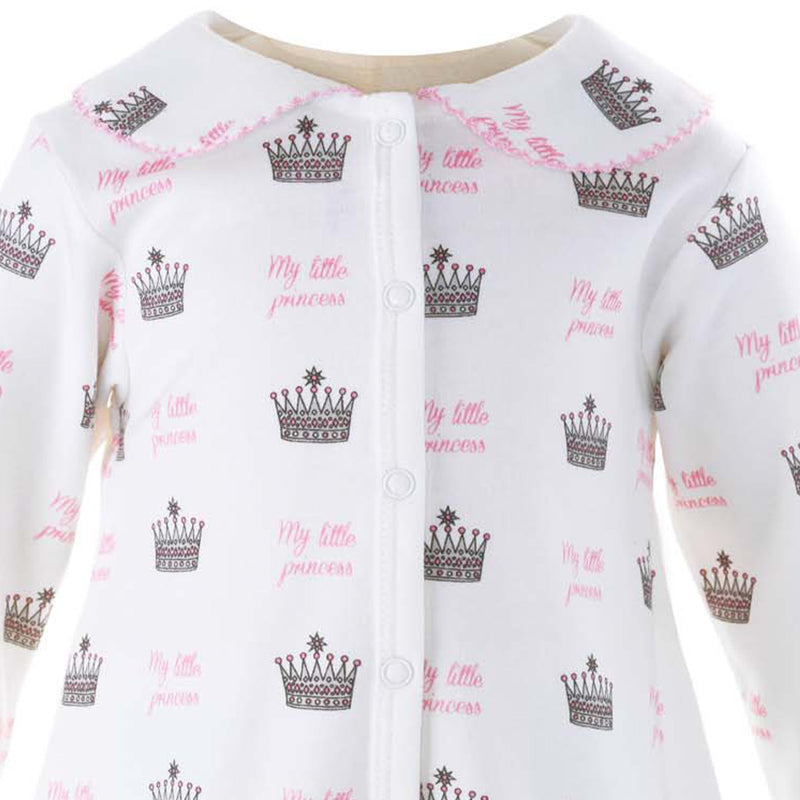 Princess Crown Print Babygro