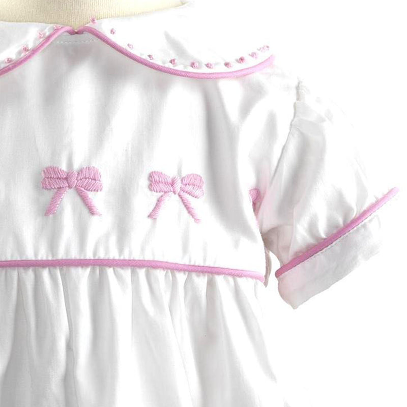 Bow Embroidered Babysuit