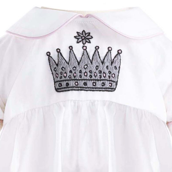 Princess Crown Embroidered Babysuit