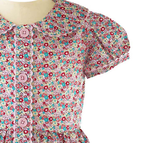 Ditsy Floral Button Front Dress