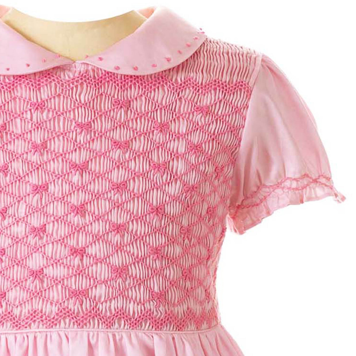 Pink Bow Smocked Dress
