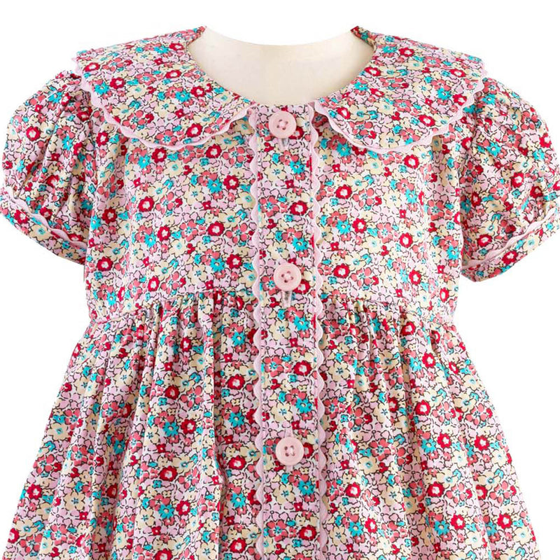 Ditsy Floral Button Front Dress & Bloomers