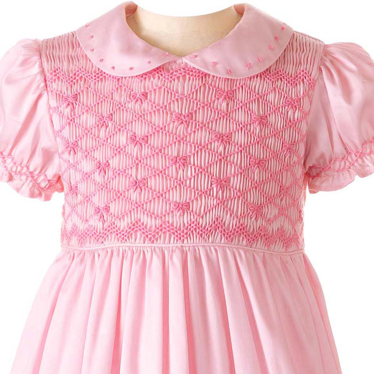 Pink Bow Smocked Dress & Bloomer