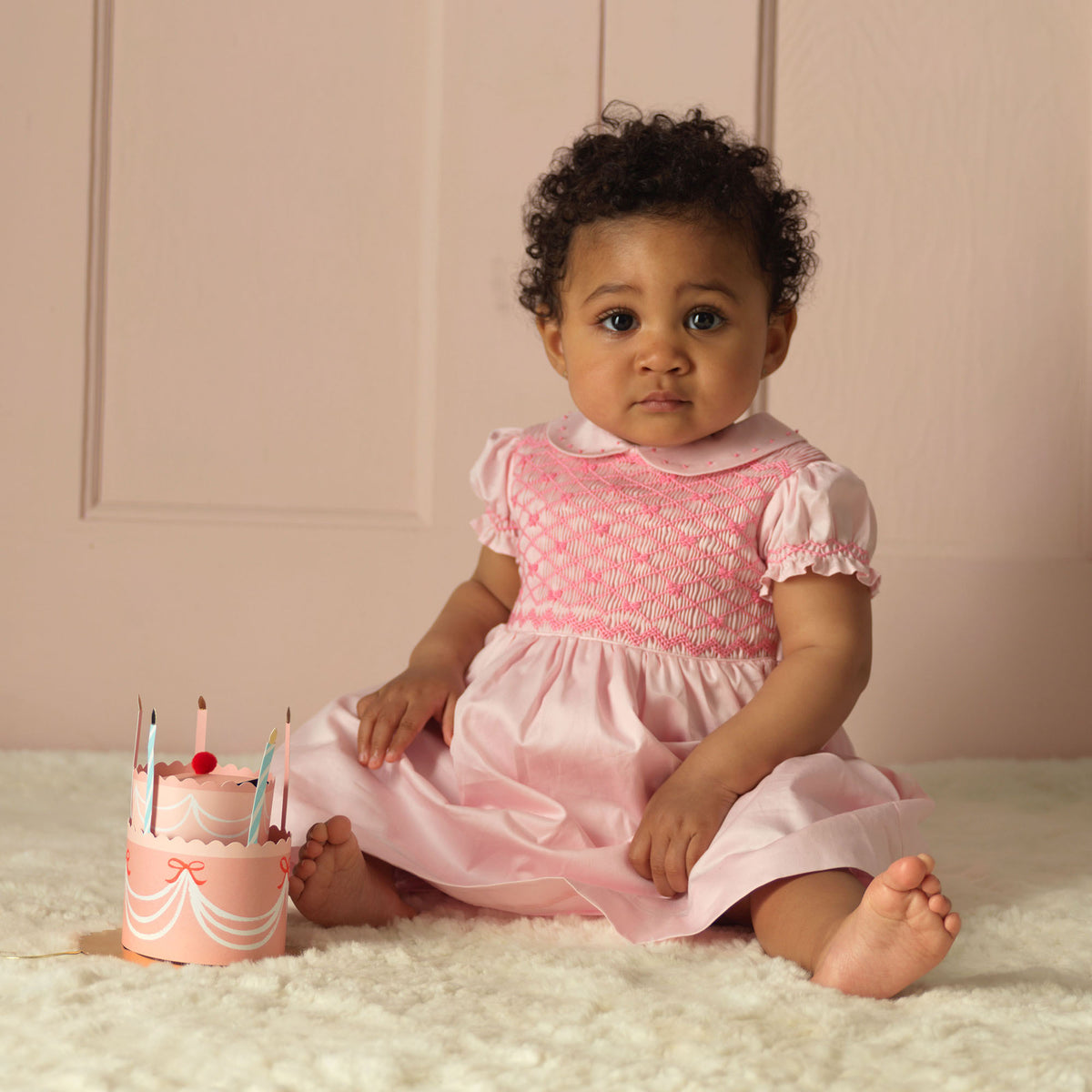 Pink Bow Smocked Dress & Bloomer