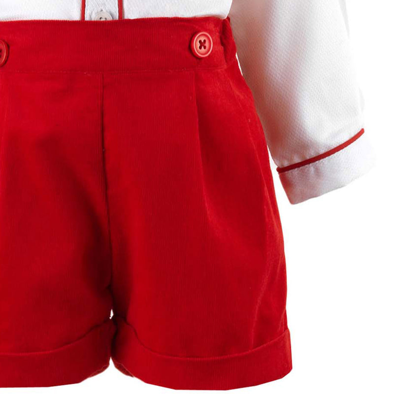 Red Cord Short & Shirt Set