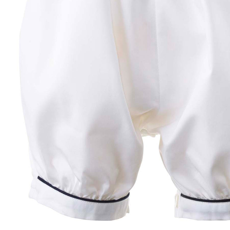 Navy Pin Tuck Babysuit