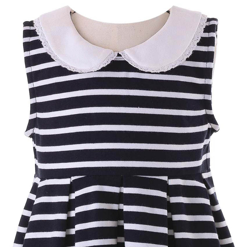 Navy Breton Striped Jersey Dress