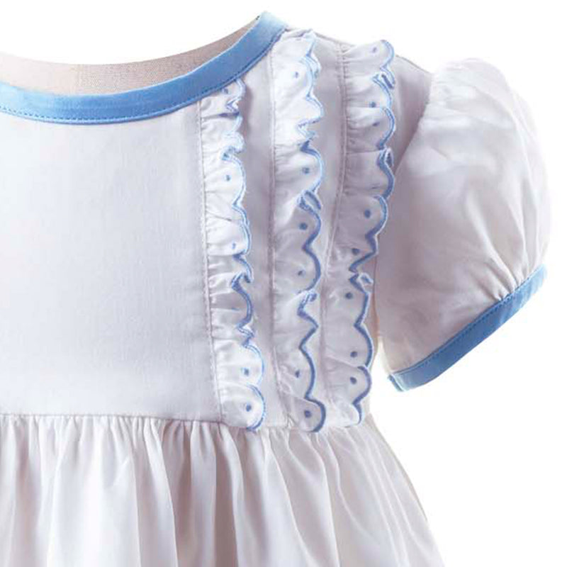 Blue Scalloped Dress and Bloomers