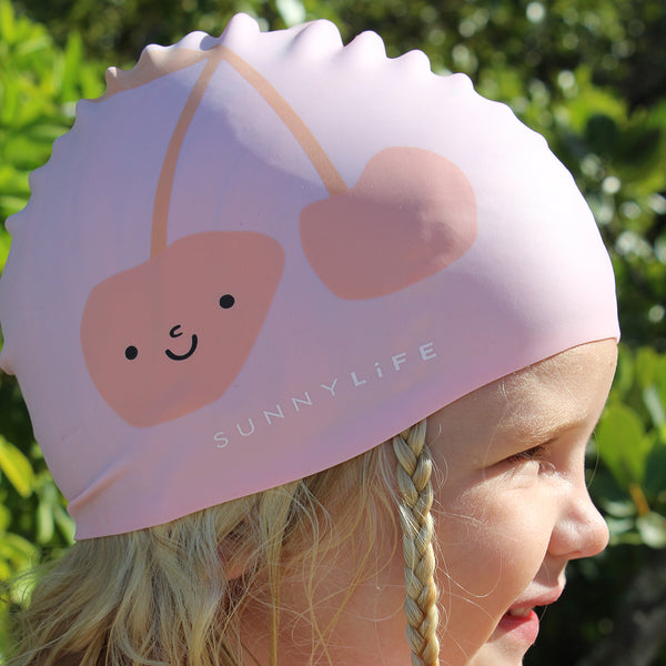 Cotton Candy Cherry Swimming Cap