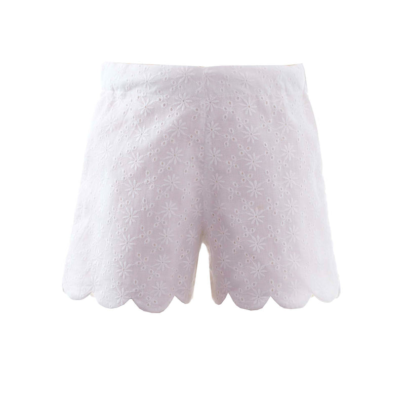 Eyelet Scalloped Shorts