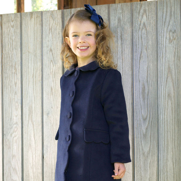 Navy Grosgrain Ribbon Hairbow