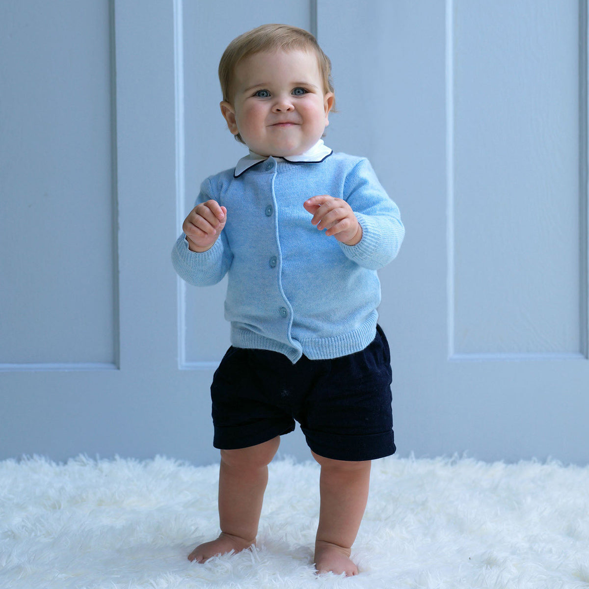 Blue Cashmere Cardigan