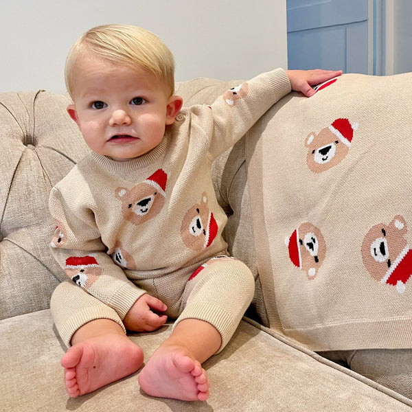 Santa Teddy Bear Blanket