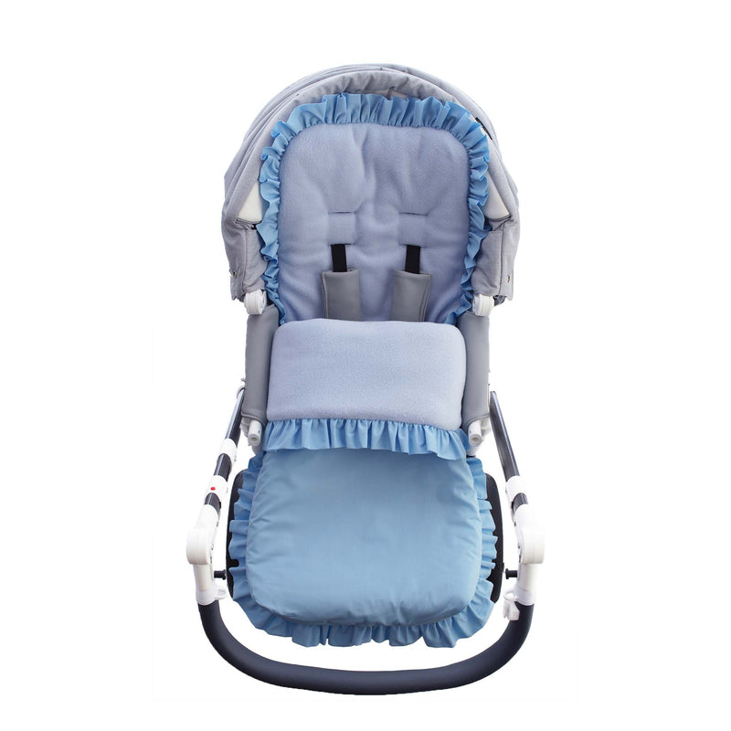 Blue Frou Frou Frill Footmuff