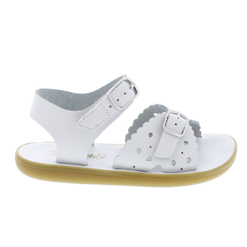 Girls Double Strap Sandals - White