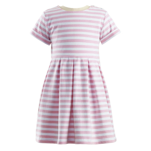 Pink Striped Jersey Dress