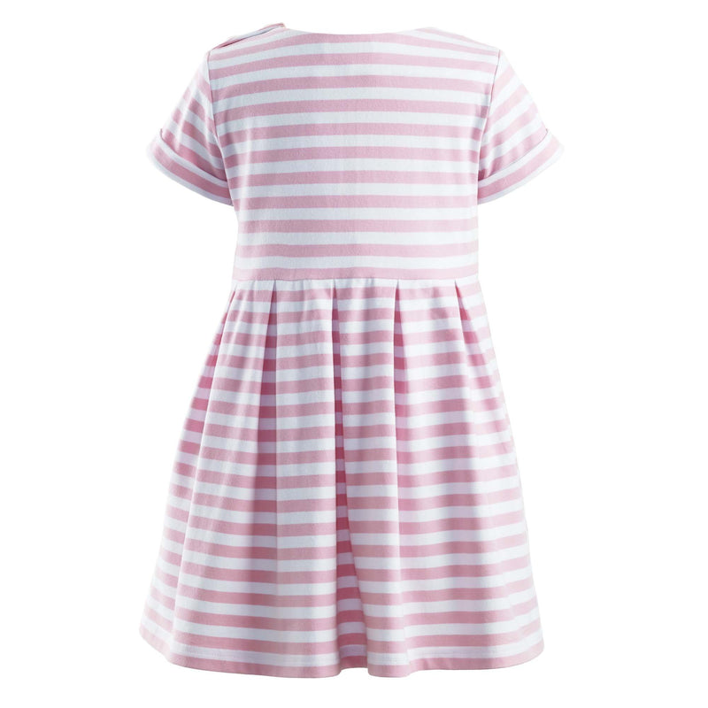 Pink Striped Jersey Dress