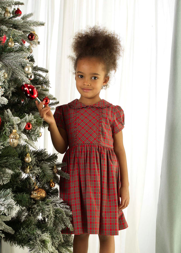 Tartan Frill Front Dress