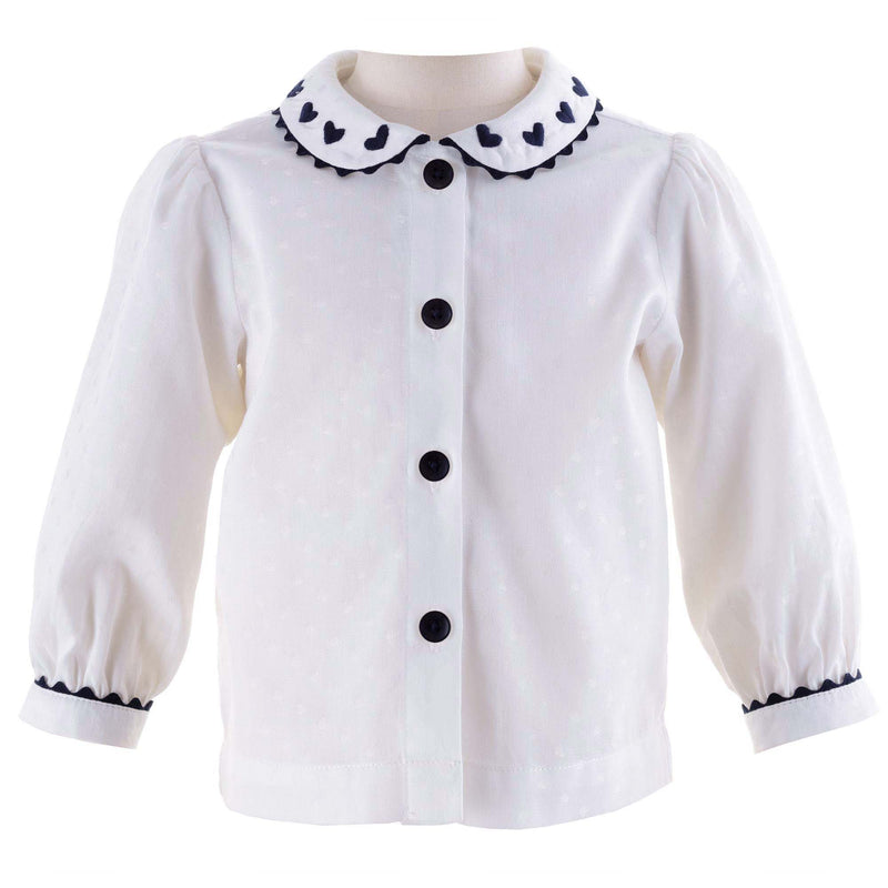 Heart Embroidered Blouse