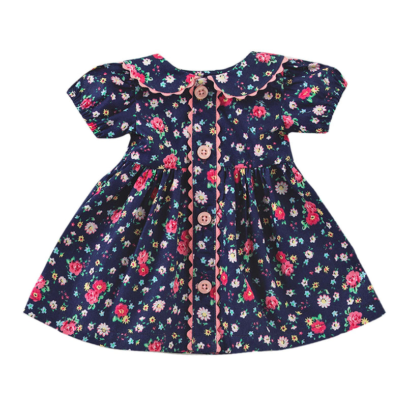 Doll Floral Button-front Dress