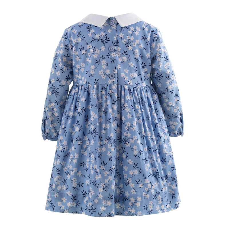 Blue Blossom Smocked Dress & Bloomers