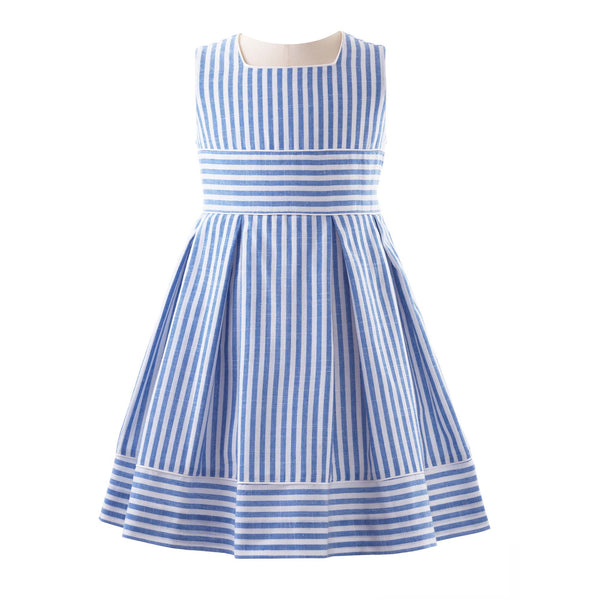 Striped Oxford Pleated Dress