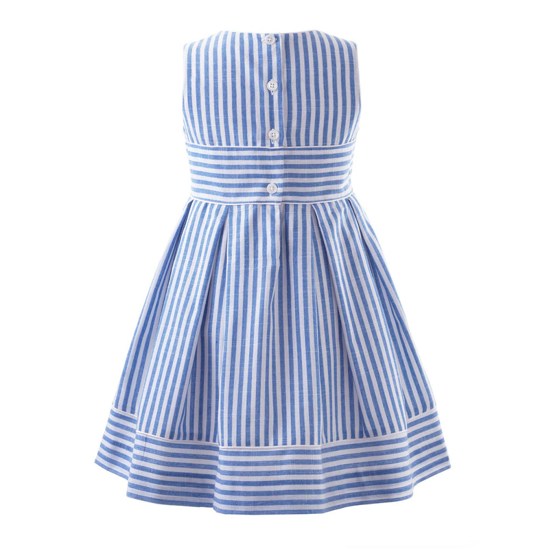 Striped Oxford Pleated Dress